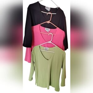 White Stag Set of Three Women's XL 3/4 Length Sleeve Shirts
